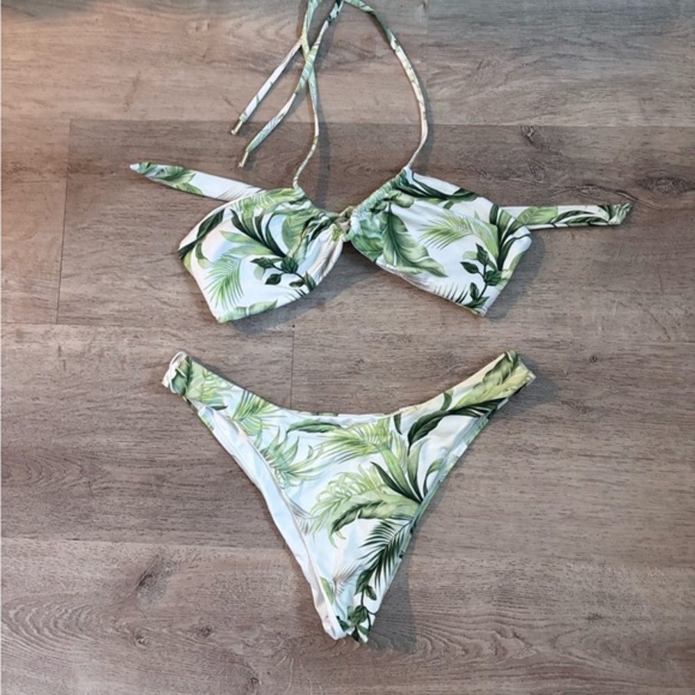 Monday Swimwear Green Leaf Bikini